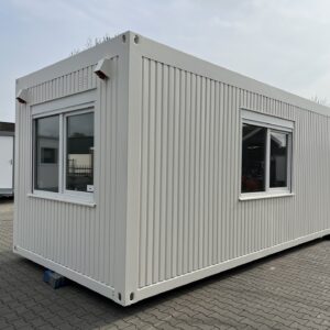 Kantoorunit met kopraam en zijraam links - 6x3 meter