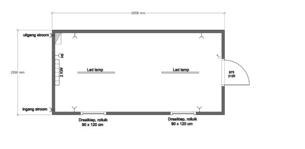 Kantoorunit met 2 zijramen links - 6x3 meter - Afbeelding 17